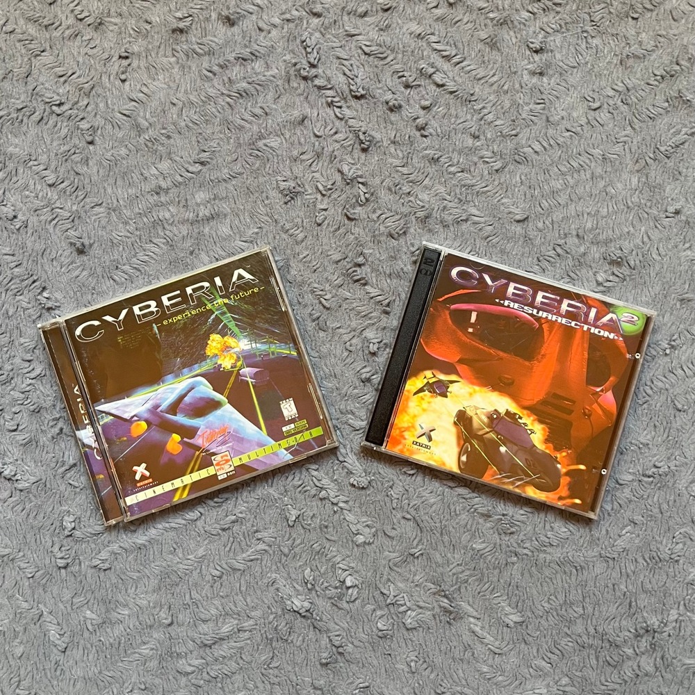 Cyberia 1 and 2 Resurrection PC Videogame Bundle Windows Interplay Retro Sci-Fi